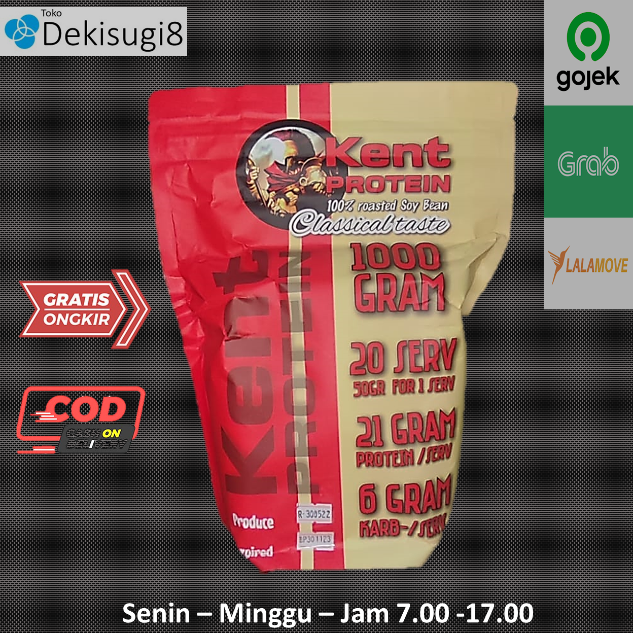 KentPROTEIN Susu Bubuk Kedelai Protein Casein Kemasan 1 Kg