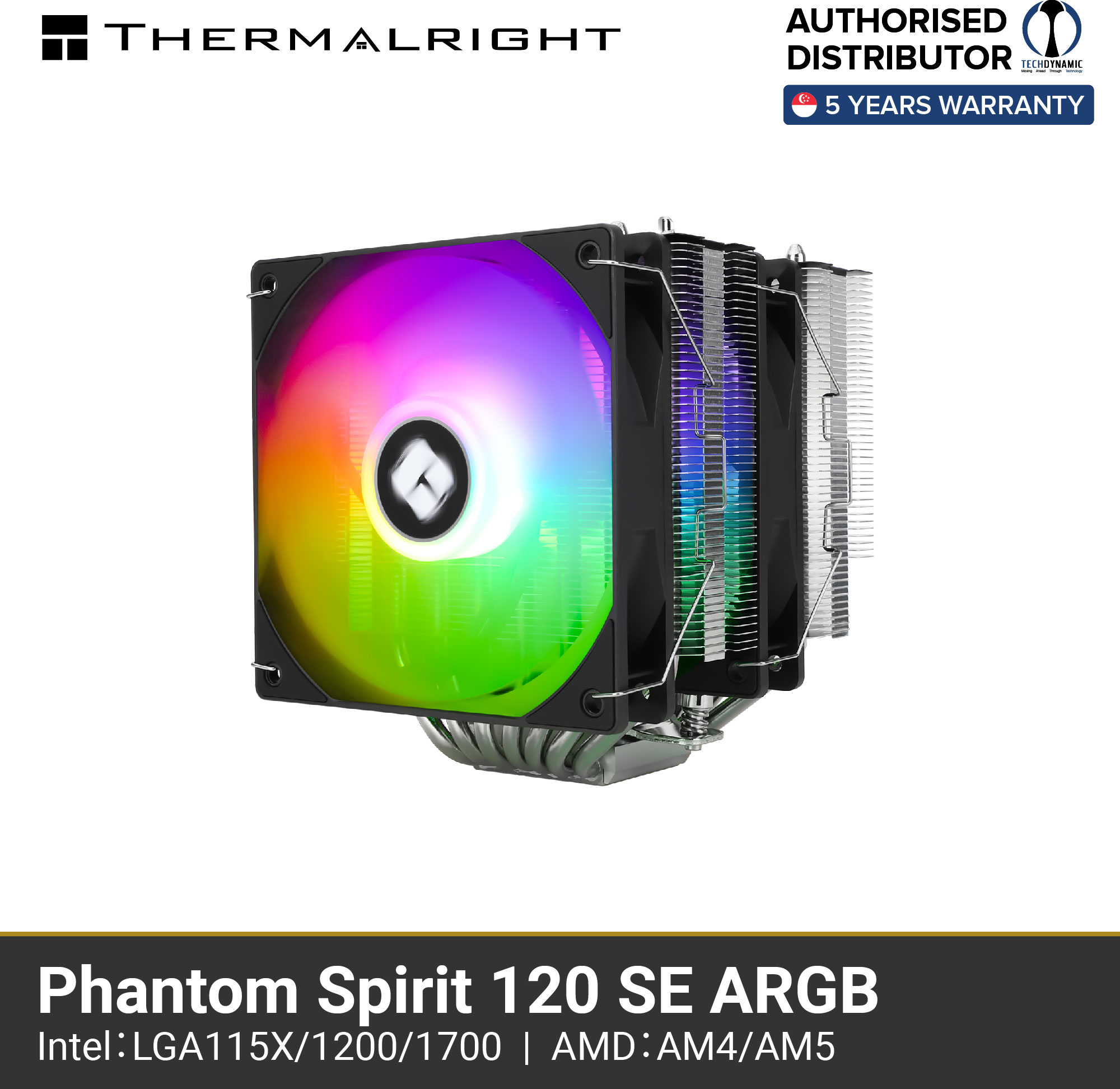 Thermalright Phantom Spirit 120 SE 7 Heat Pipes TL-C12B V2 PWM 120mm CPU Air Cooler AGHP 4.0 S-FDB For AMD AM4 AM5 Intel 1700 1150 1151 1200