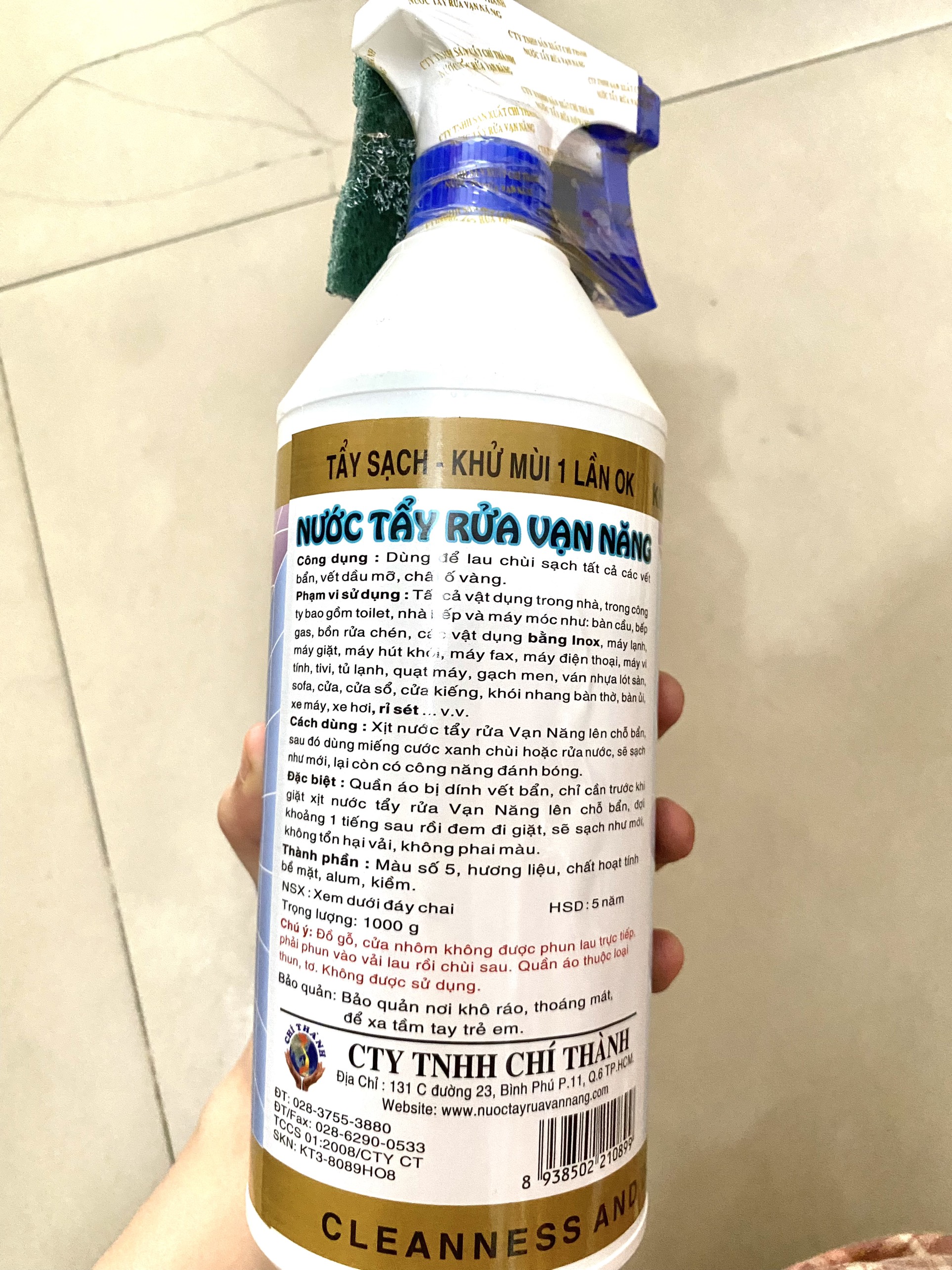 Chất tẩy rửa vạn năng Sủ Bào 1000ml