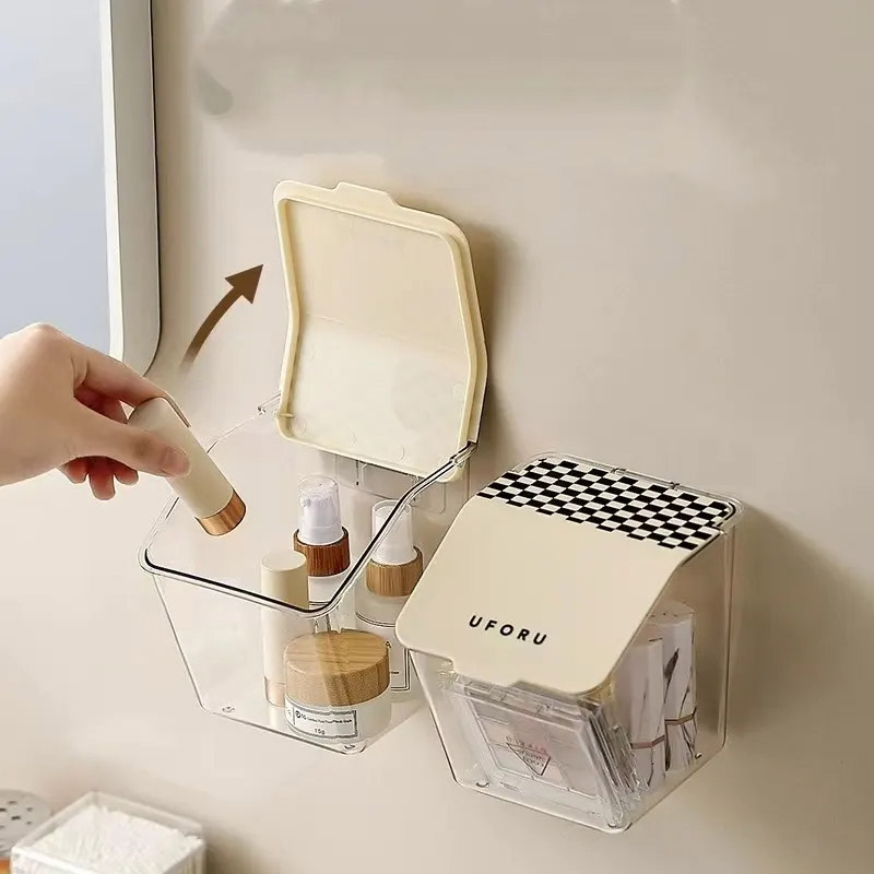 Storage basket kitchen fresh ginger pepper storage box punch-free wall-mounted household onion ginger garlic storage box simple plastic