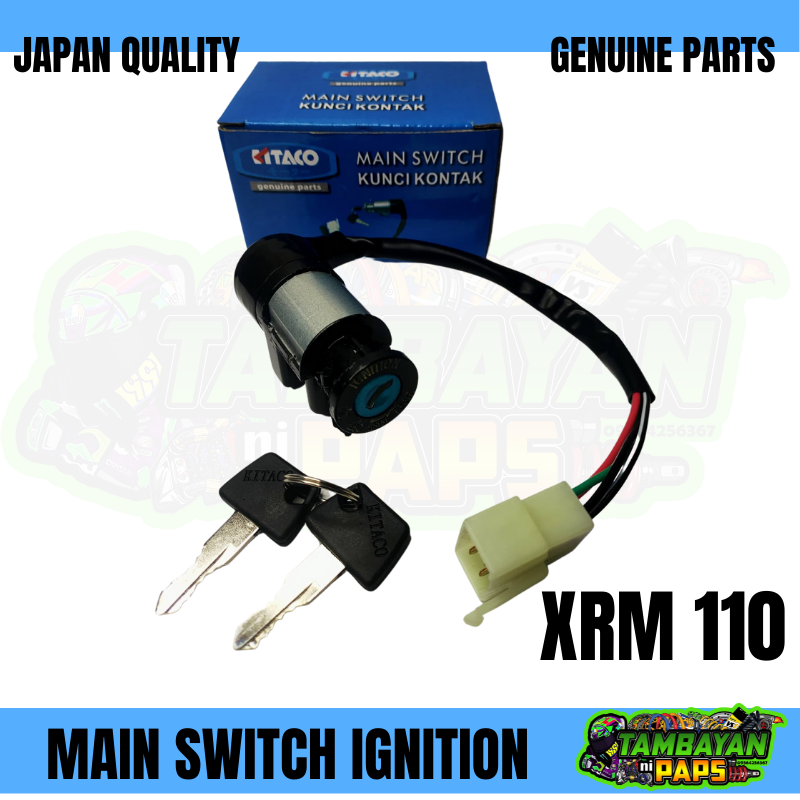MOTORCYCLE IGNITION MAIN SWITCH for Honda XRM 110 JAPAN QUALITY GENUINE