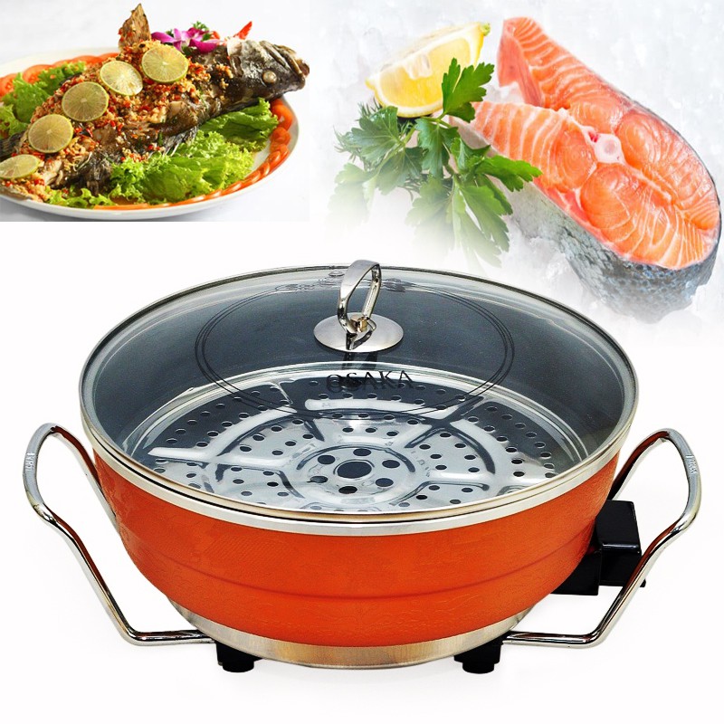 Nồi mini đa năng Nồi Lẩu Nướng Đa Năng Mini 2in1 Cắm Điện Nhỏ Xinh Tiện Lợi Màu Hồng Cute