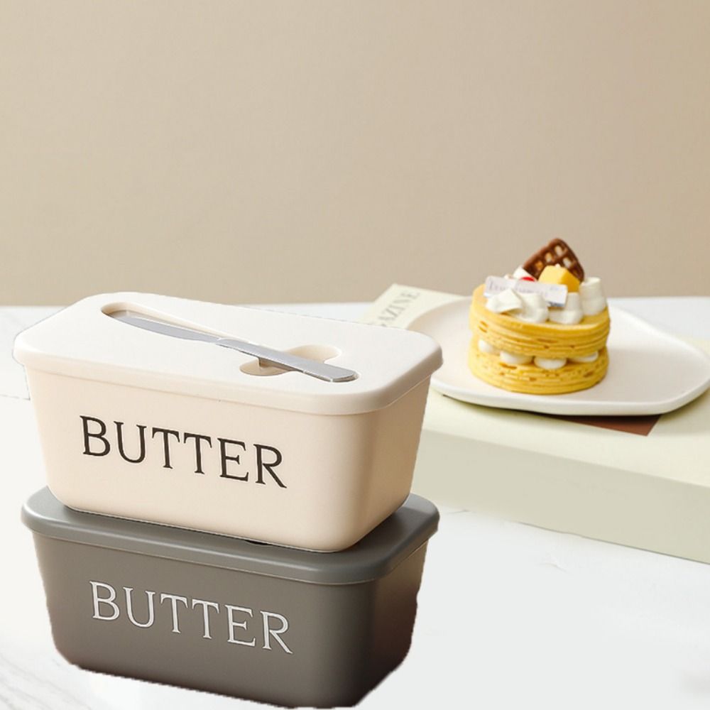 Multi-functional Plastic Butter Container Rectangular Food Grade Butter ...