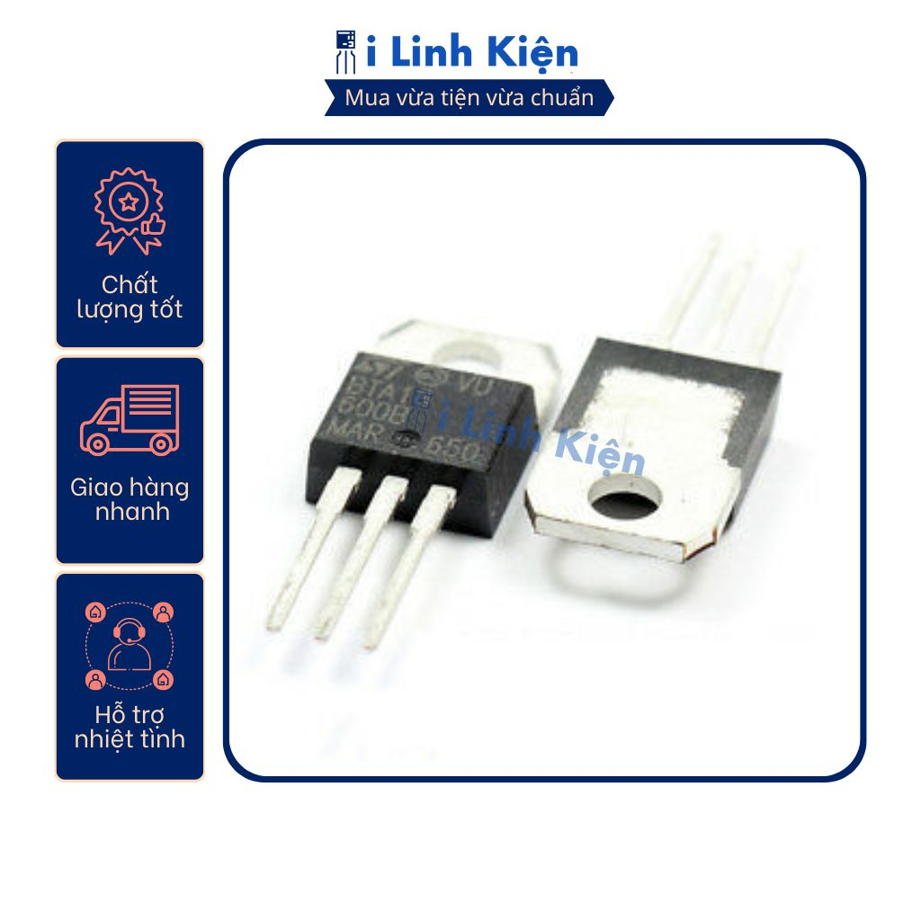 Triac BTA16 800V BTA16 600V chất lượng tốt.