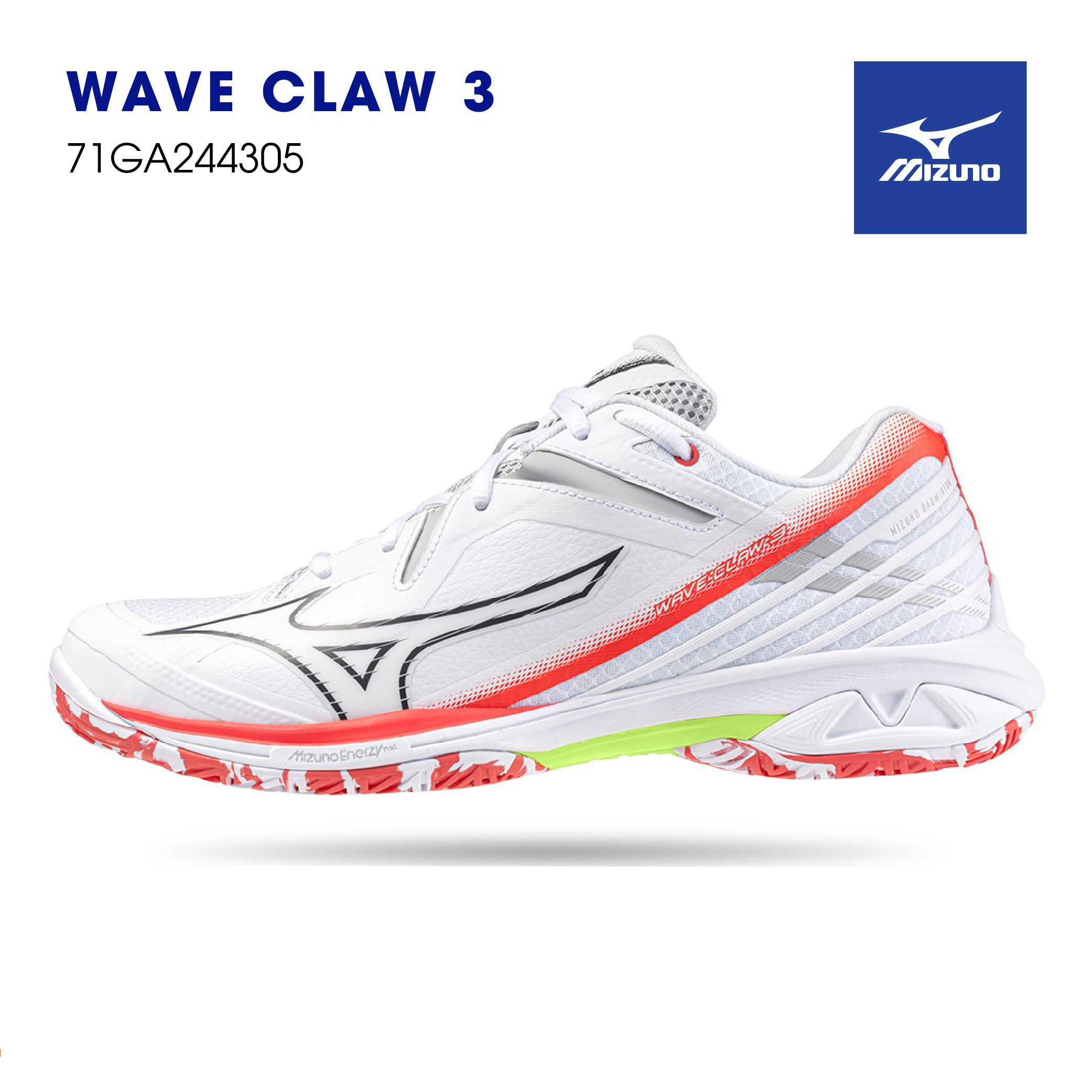 Giày cầu lông Mizuno WAVE CLAW 3 chính hãng bảo hành 12 tháng dành cho nam