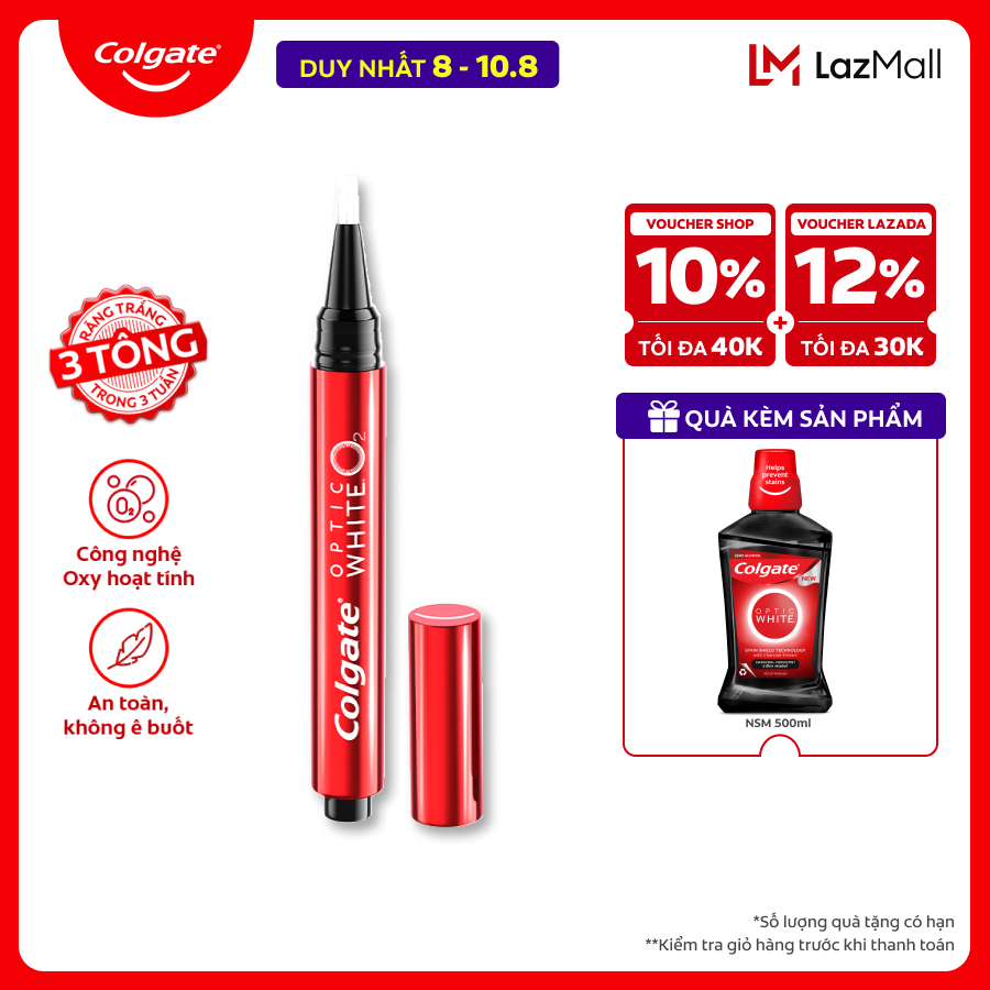 Bút làm trắng răng Colgate Optic White O2 2,5ML