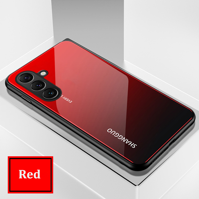 For Galaxy A16 Case Gradient Mirror Tempered Glass Protector Hard For Samsung Galaxy A16 Back cover Phone Cases.
