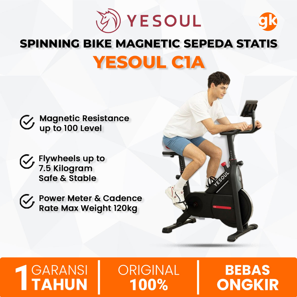 Indoor Sepeda Statis Fitness Yesoul Spin Bike Promo Yesoul M1 Pro