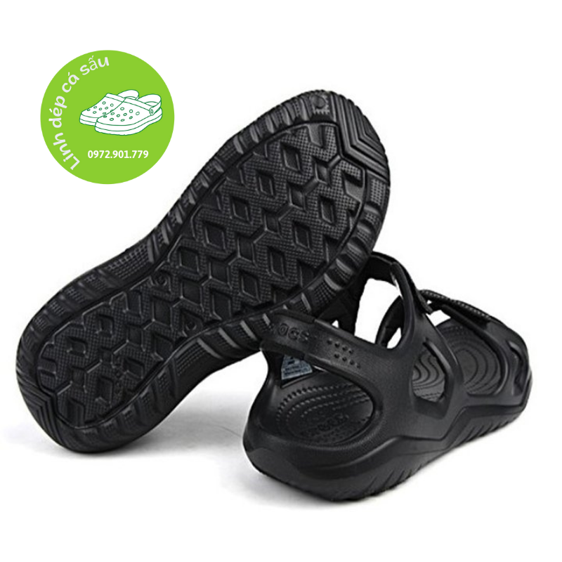 Sandal quai dán cross River màu đen dành cho nam