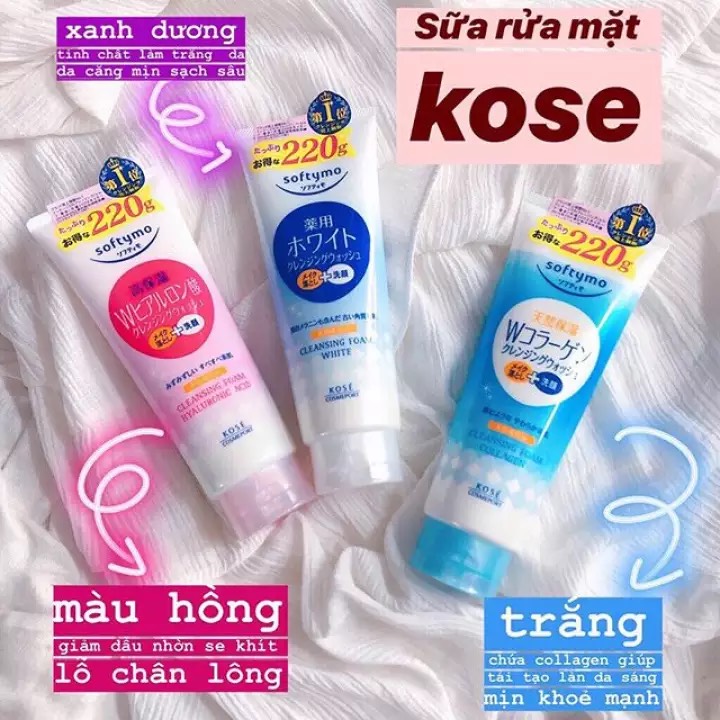 Sữa Rửa Mặt Kose Softymo Cleansing Foam 190g Nhật Bản
