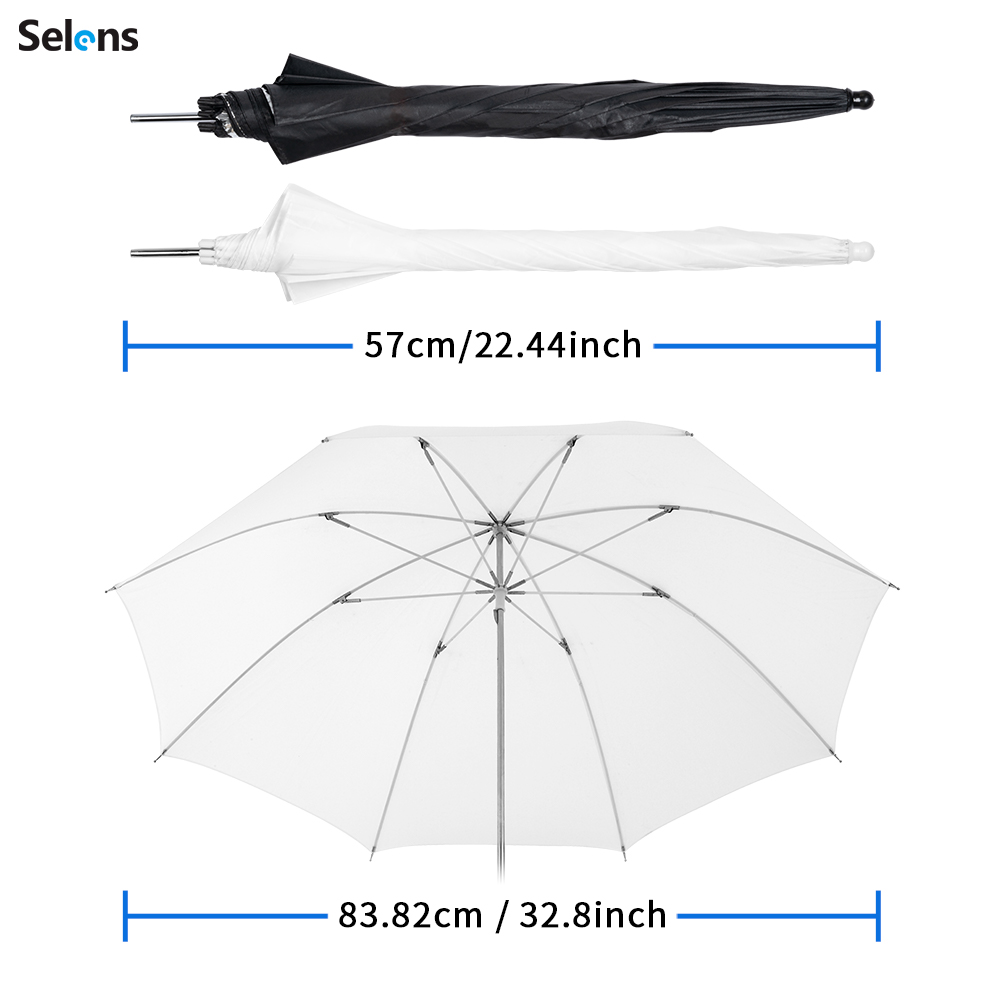 Selens 80in Photography Reflective Umbrella Light Stand Flash Bracket Mount Kit