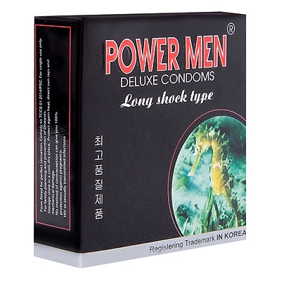 Bao cao su siêu mỏng Power Men Cá Ngựa, bcs siêu mỏng kéo dài thời gian