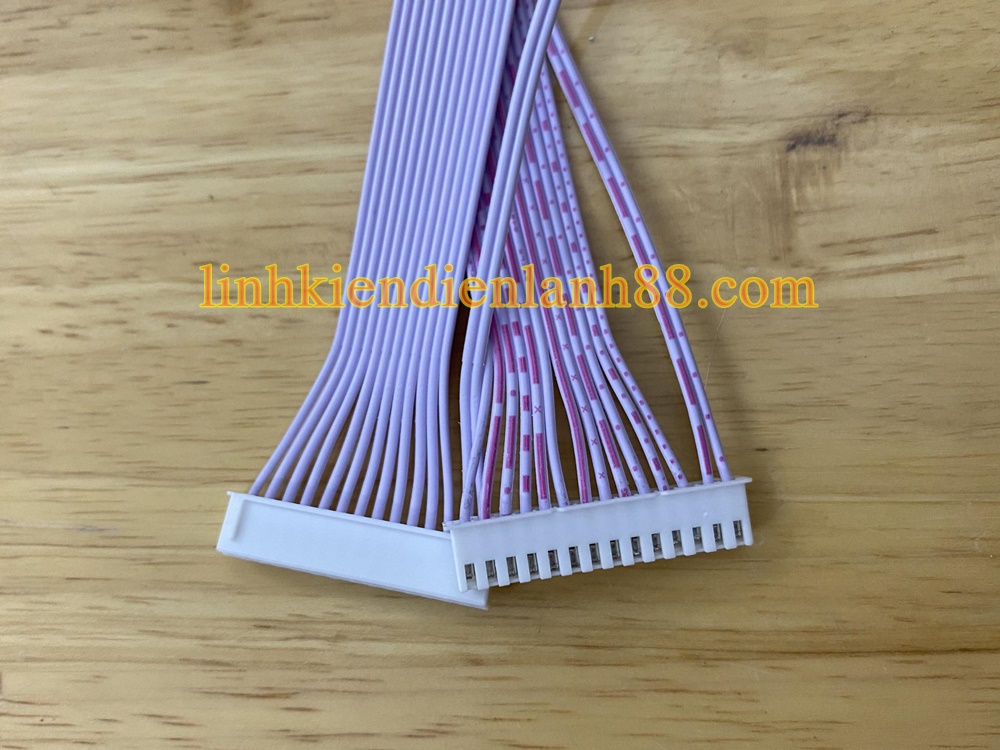 Dây Bus 14p xh2.54 dây trắng đỏ 30cm