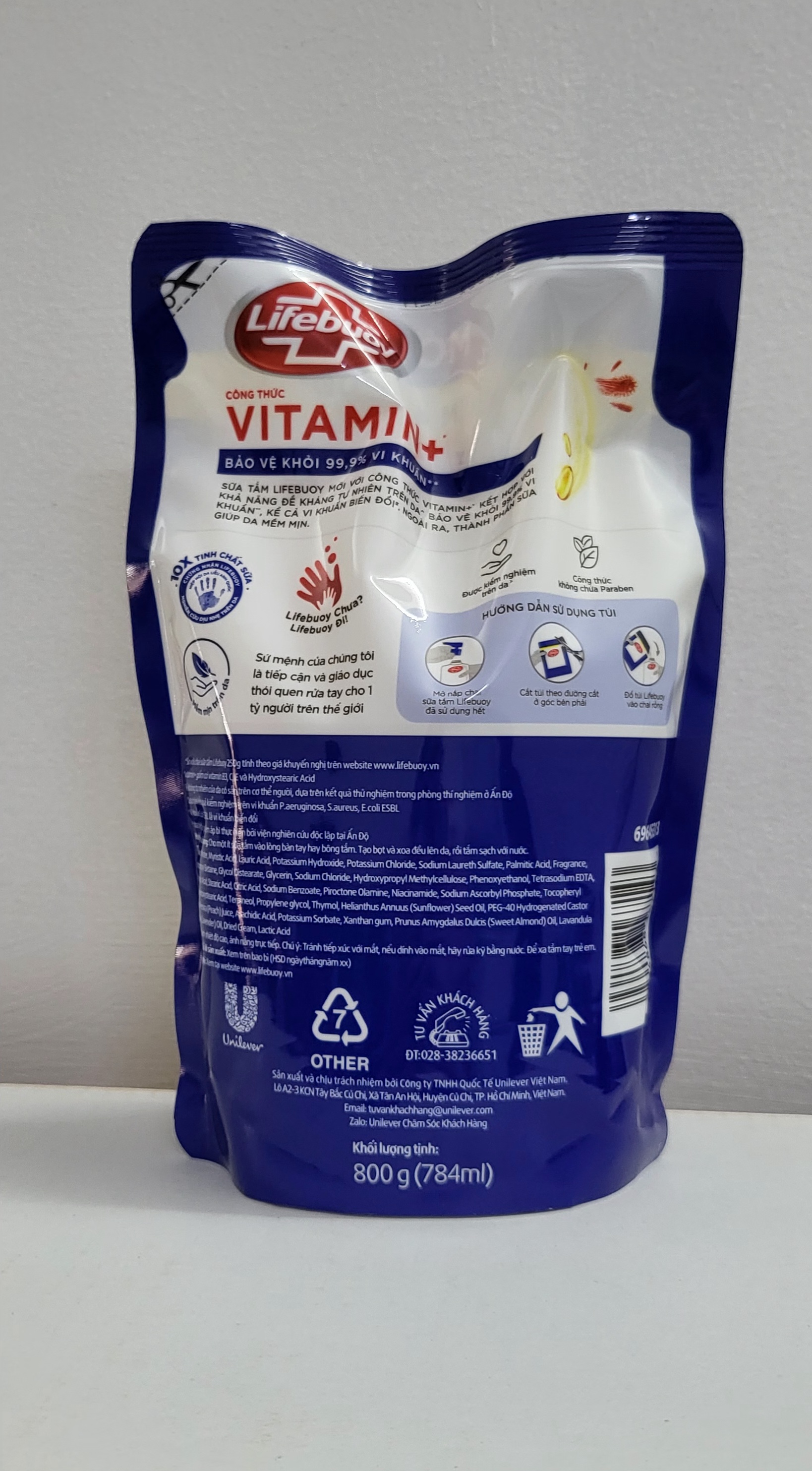 Sữa tắm Lifebuoy túi 800g
