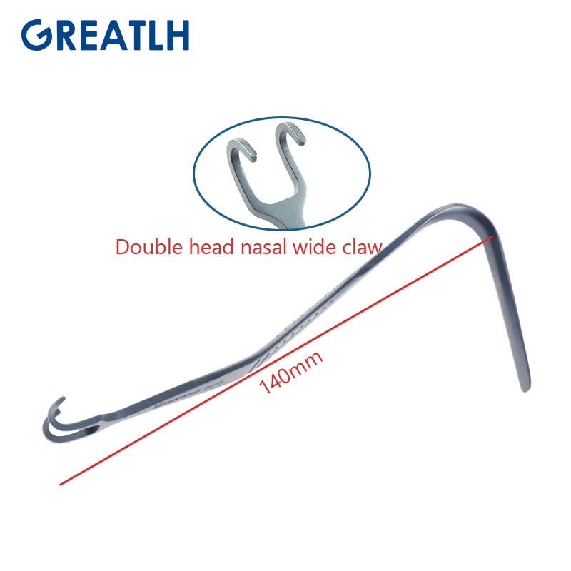 Double Head Gold Handle Nasal Bone Nose Bone Pull Hook Chisel
