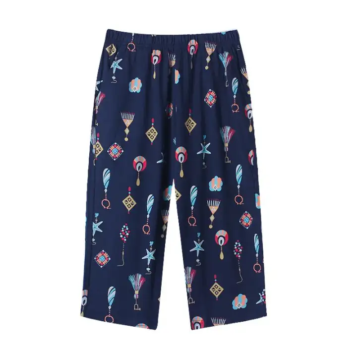 Cropped cotton pajama pants Clearance