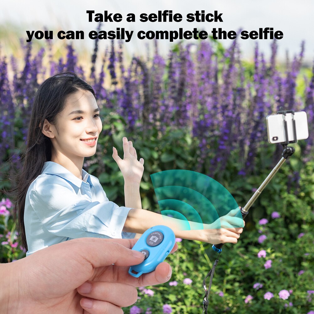 Bluetooth Self-timer Wireless Mini Controller Camera Shutter Release Remote Control Button Phone Selfie for Ios Android