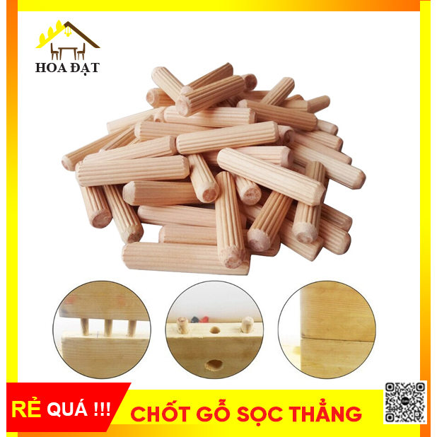 Chốt gỗ sọc thẳng – chắc chắn – bền đẹp – bịch 1kg - m6 - m8