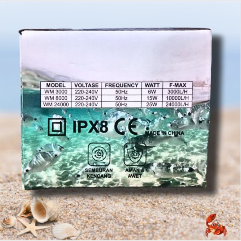 Mesin pembuat Arus Ombak Air Aquarium KANDILA WAVE MAKER WM 8000
