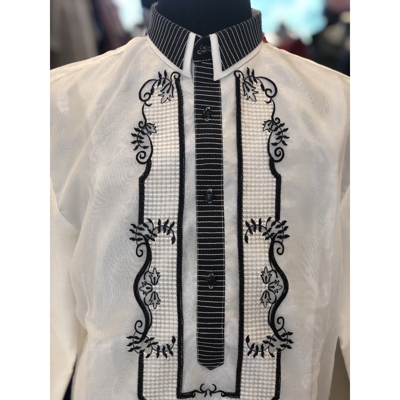 barong filipino (black barong, barong chinese collar, bariong sports ...