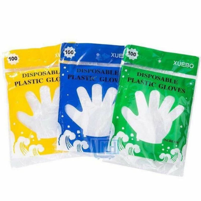 Túi 100 cái bao tay nilon (Bao tay dùng 1 lần)