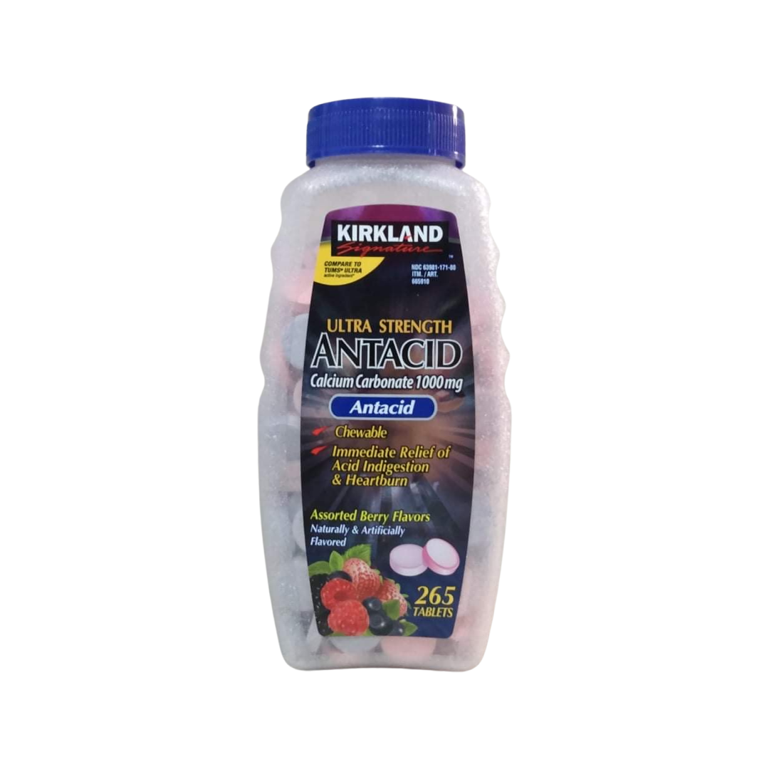 Kirkland Antacid, Calcium Carbonate, 1000mg, 265 Tabs Lazada PH