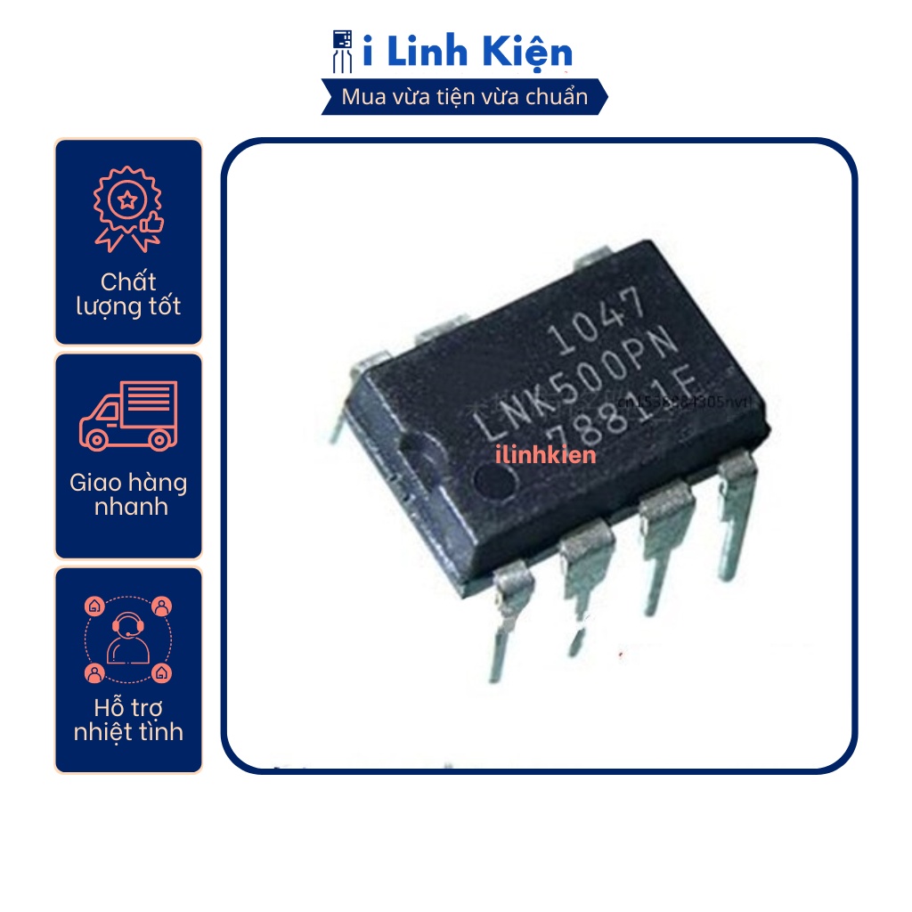 Ic nguồn lnk500pn dip-7 chất lượng tốt