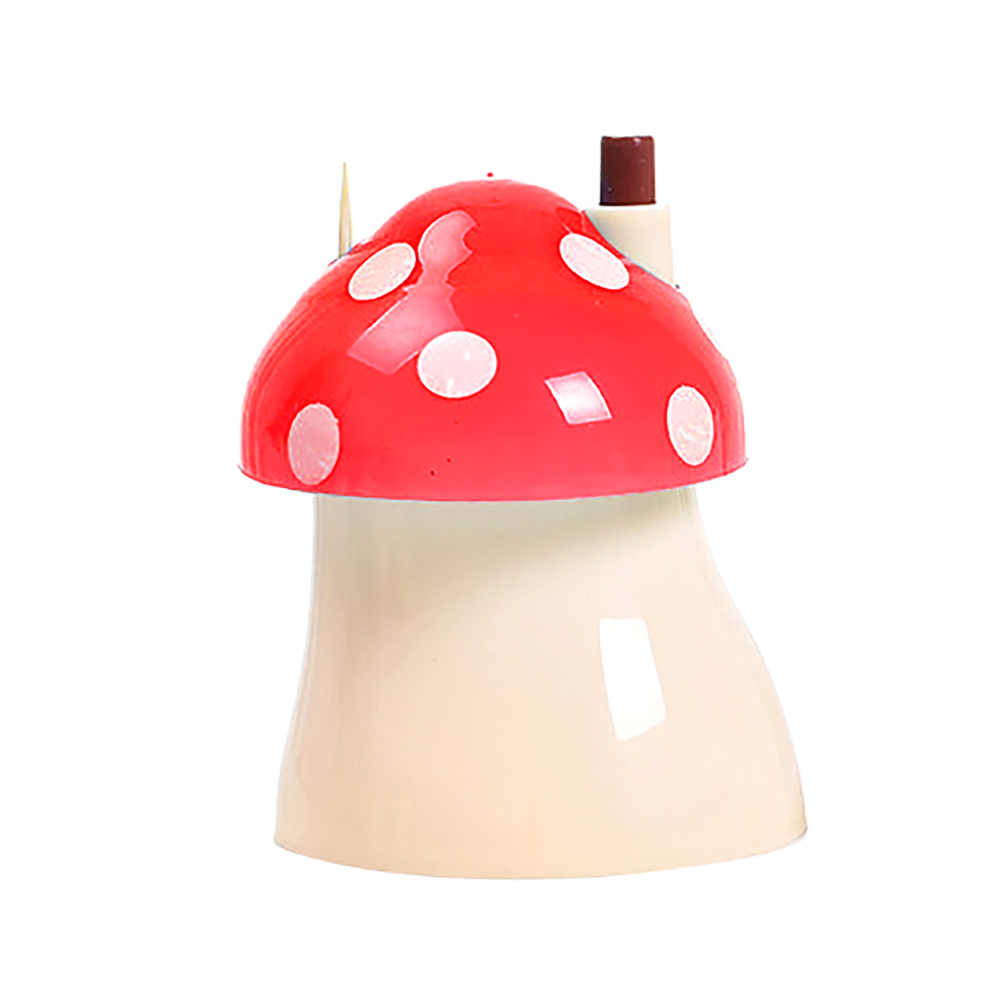 1Pc Portable Home Bar Mushroom Automatic Toothpick Storage Box Dispenser Holder