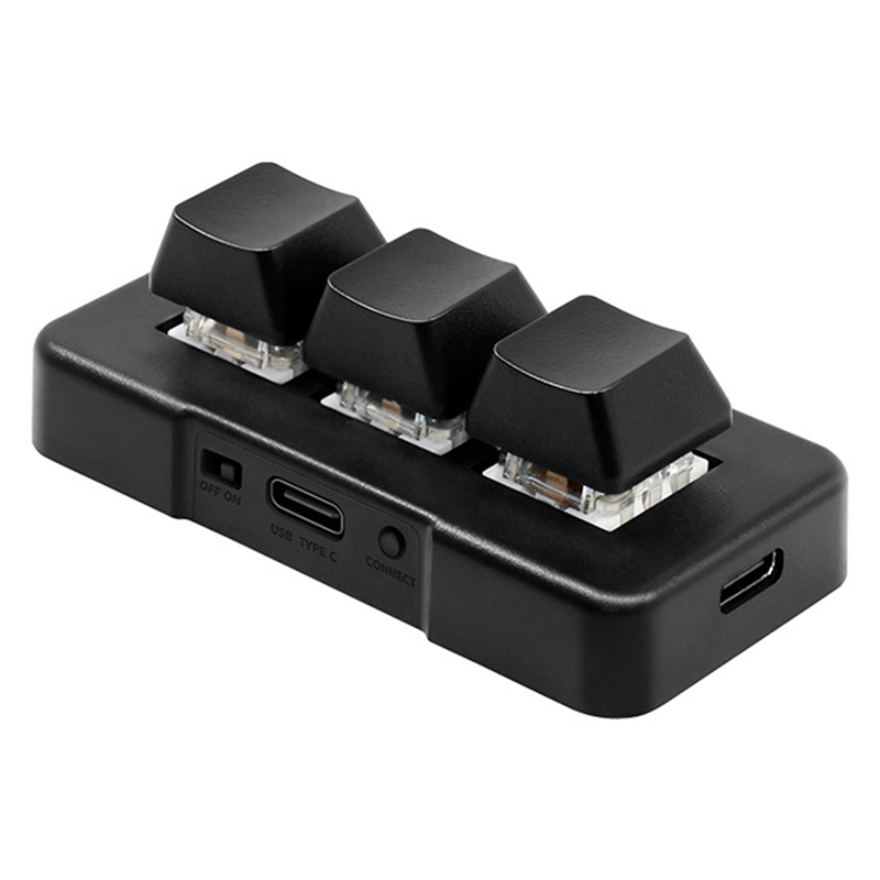 (C G K USB Custom Programming Macro Knob Keyboard 3 Keys Copy Paste Mini Button Photoshop Gaming Mechanical Keyboard