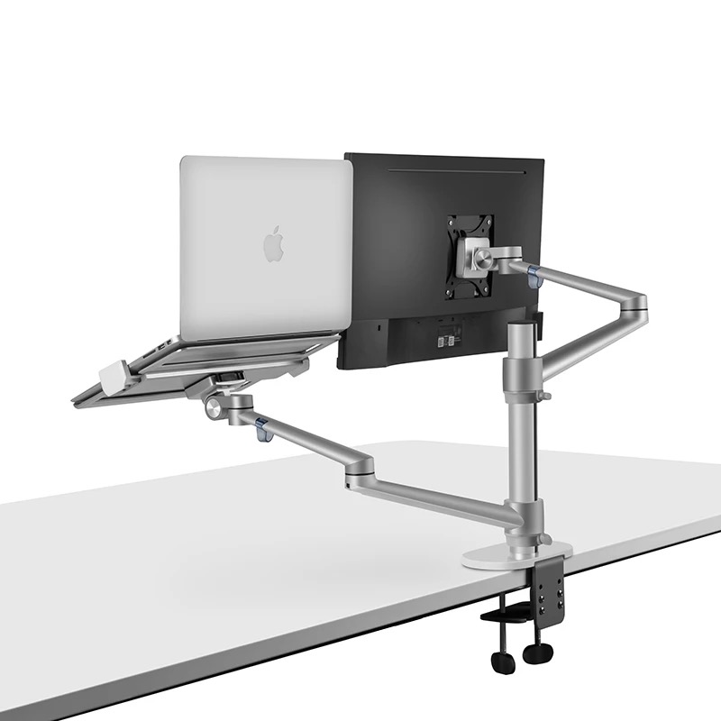 desk stand for two monitors and laptop