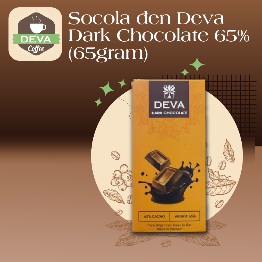 Socola đen Deva – Dark Chocolate 65% (65gram)
