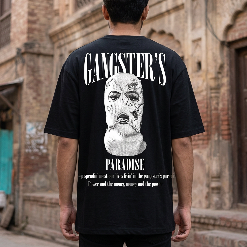 High Quality GANGSTER PARADISE Printed T Shirt For Men