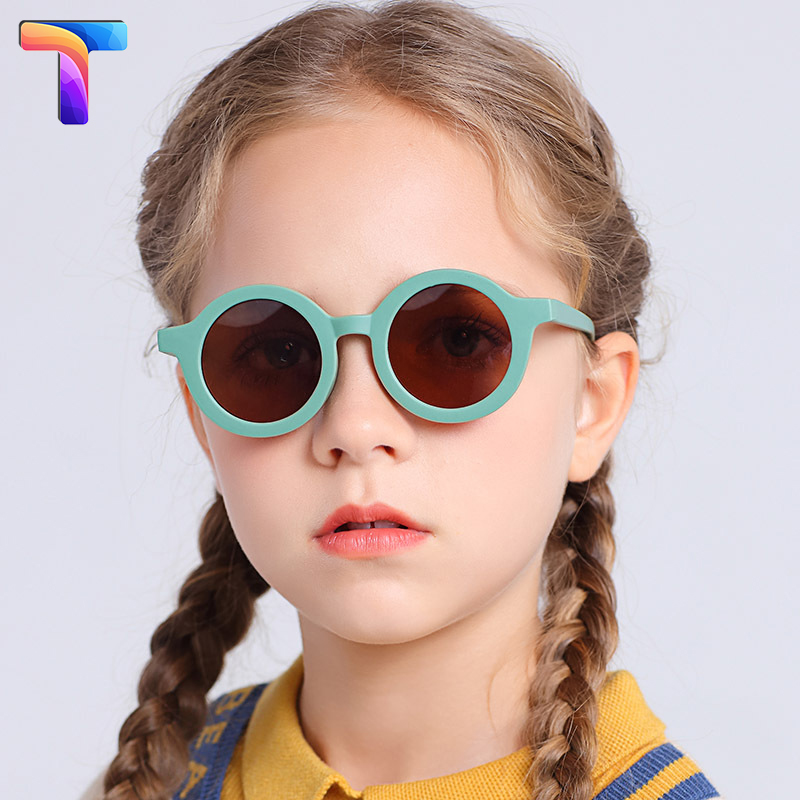 [Nhiều màu] Mắt kính râm trẻ em trai gái phân cực tròn Polarized 6054