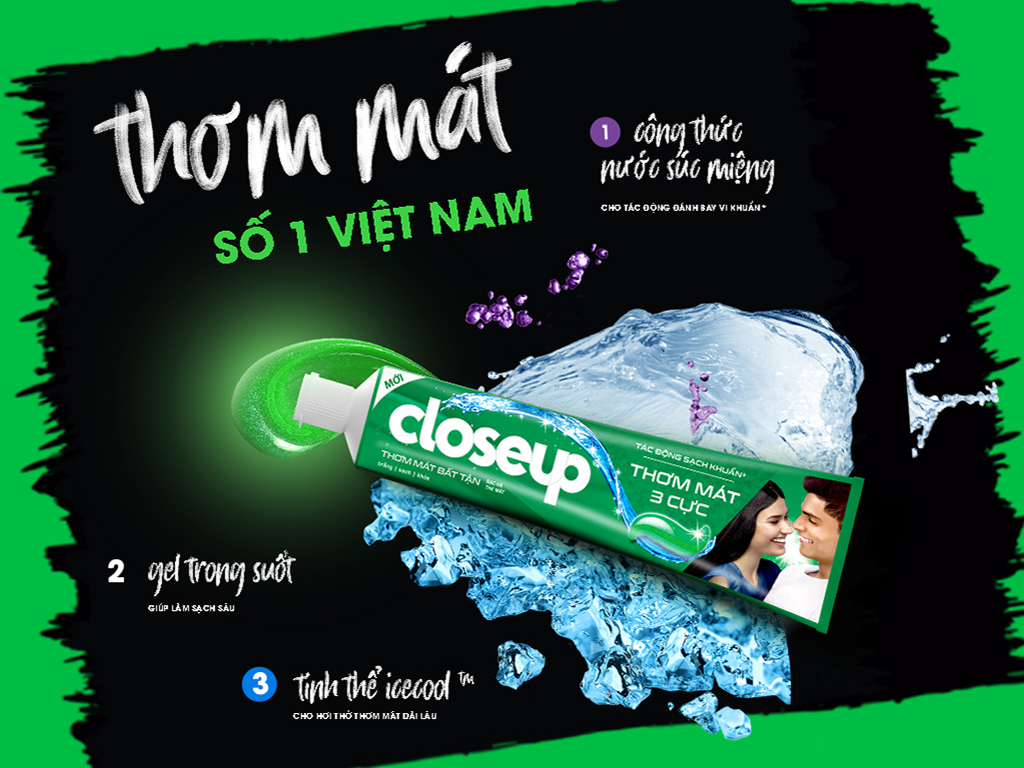 Kem Đánh Răng Closeup Trắng Răng Thơm Mát - Tuýp 180G