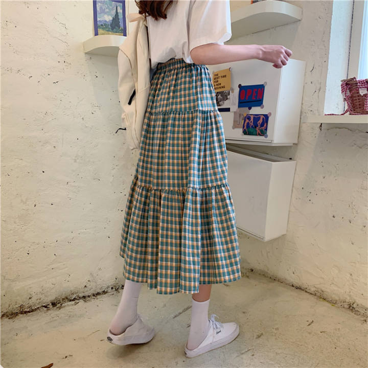 mid length pleated skirts flattering