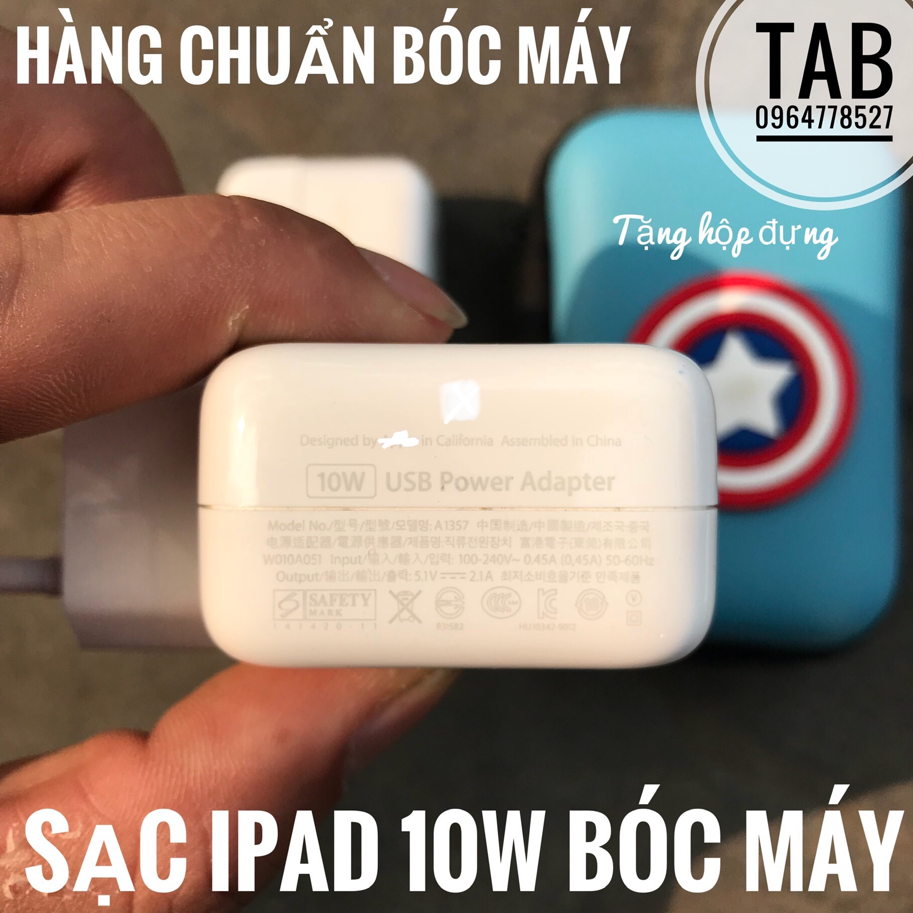 Củ Sạc IPad 10W Zin Bóc Máy (TẶNG HỘP ĐỰNG) - Bảo hành 12 tháng 1 đổi 1