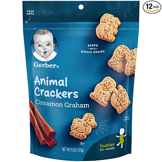 Bánh quy ăn dặm hình thú Gerber Animal crackers cho bé từ 12 tháng