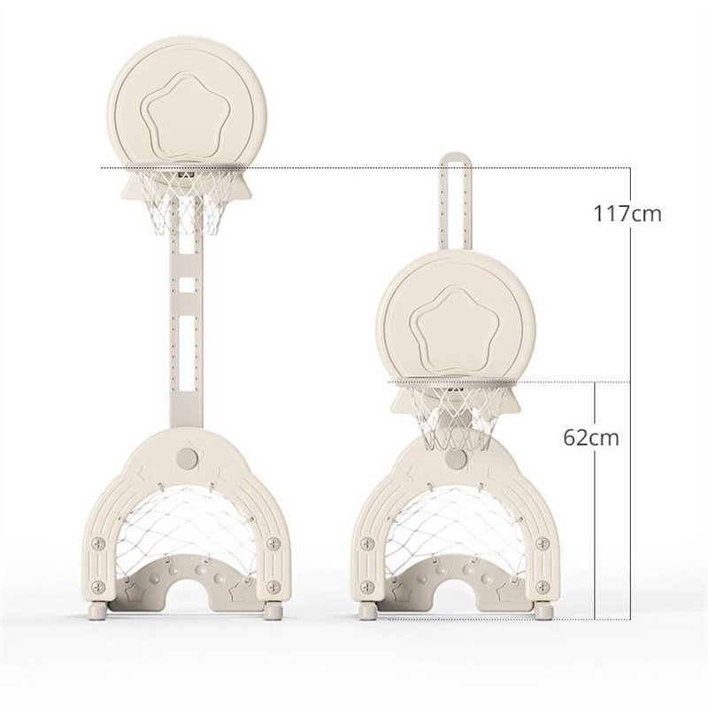 Children's Basketball Stand, 3-in-1 Adjustable Basketball Frame, Soccer ...