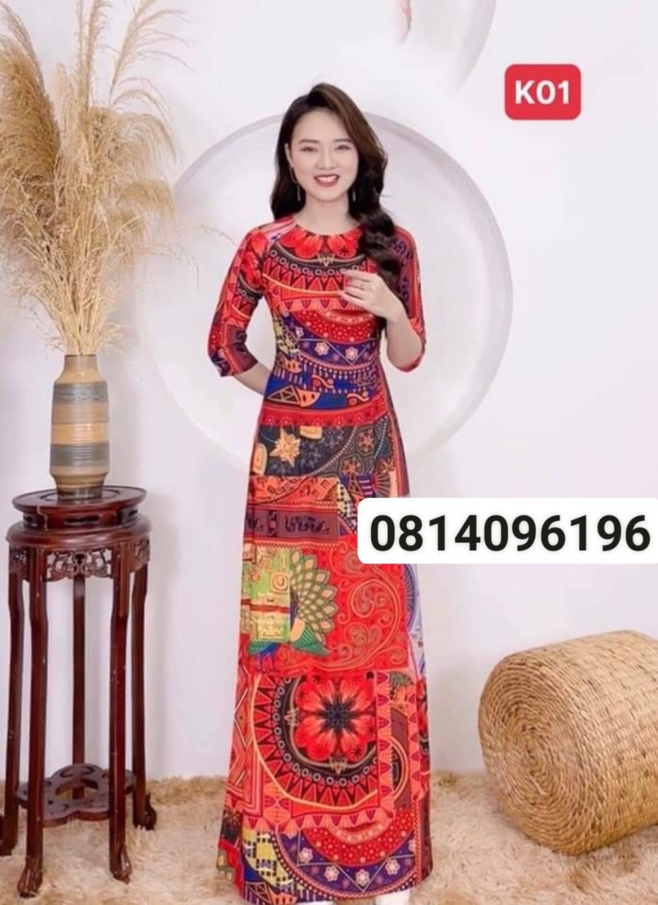 Set Áo Dài Thổ Cẩm Đủ Size (Kèm Quần)