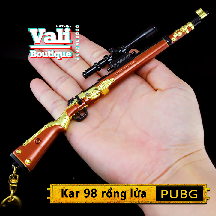 Móc khóa mô hình game PUBG - K98 Rồng Lửa - 18cm