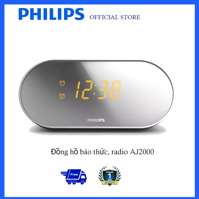 ĐỒNG HỒ RADIO ĐIỆN TỬ PHILIPS AJ2000 12 - BẢO HÀNH CHÍNH HÃNG 1 NĂM thumbnail