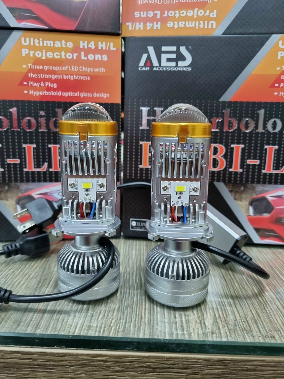 Bi LED mini AES Hyper H4 (hàng chính hãng loại 1 )