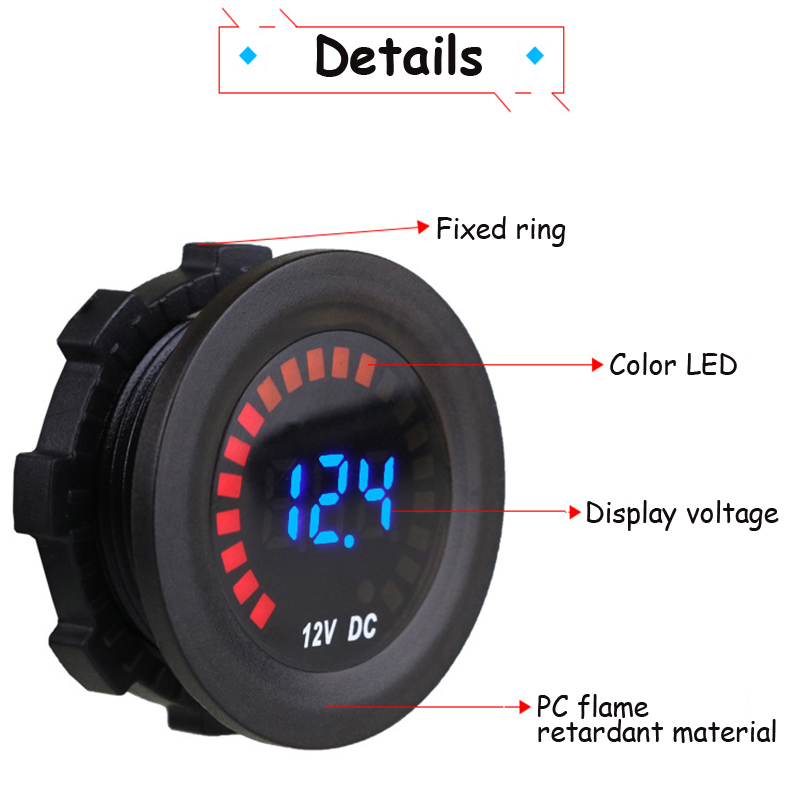 NEW%20%E3%80%90Innovative%20design%E3%80%9112v%20Dc%20Voltmeter%20Colorful%20Screen%20Led%20Digital%20Display%20Waterproof%20Volt%20Meter%20Gauge%20For%20Motorcycle%20Car%20Boat%20Yacht%20-%20Image%204
