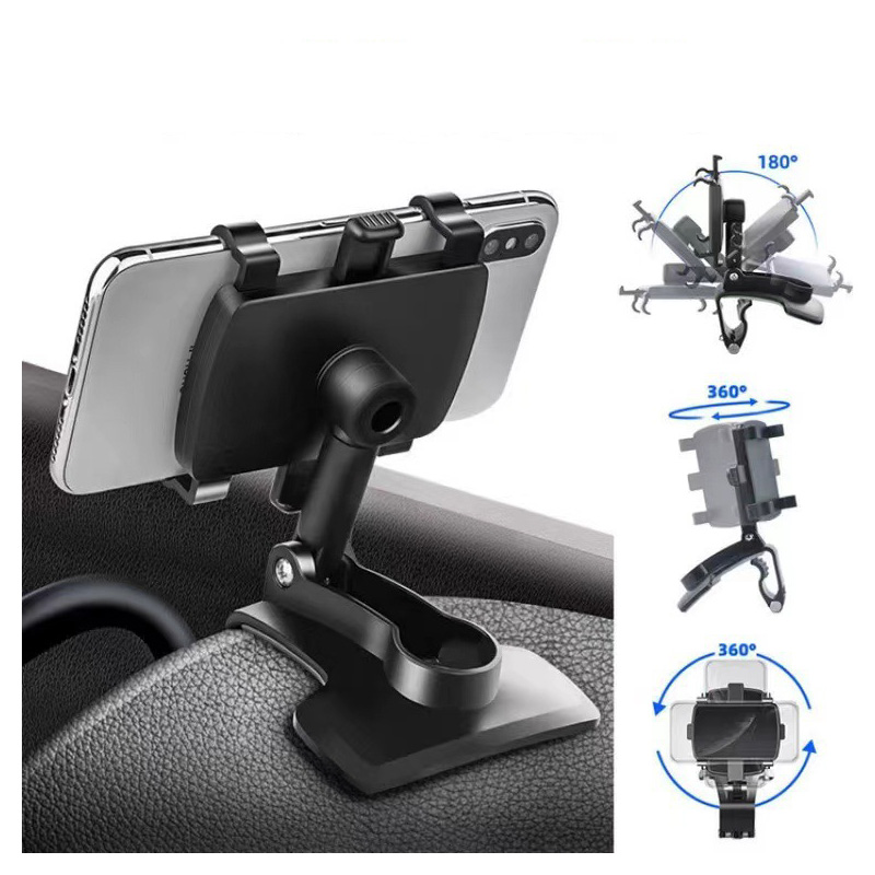 Car mobile phone holder, car multi-function rotation, dashboard, rearview mirror, navigation bracket for car interior simple