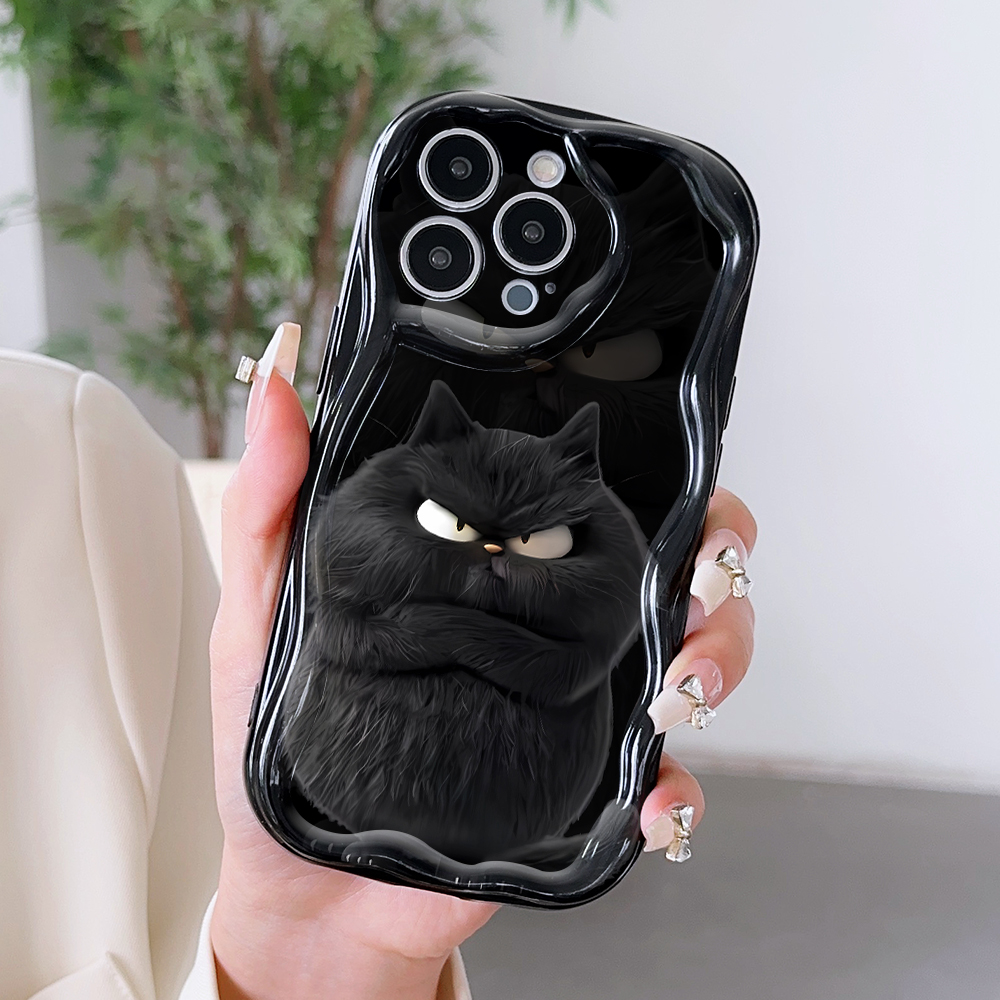 Hontinga for Redmi 13C Xiaomi Poco C65 Back Cover Cute Print Phone Case Texture Wavy Edge Soft Mobile Cover. 