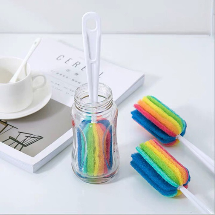 Cọ vệ sinh ly , cốc 7 màu