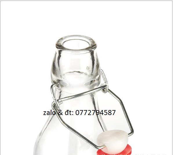 Chai Thủy Tinh tròn Nắp Gài 500ml