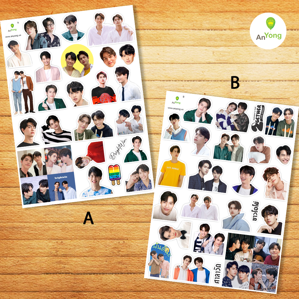 Hình dán sticker BrightWin 2gether boy love Thái Lan