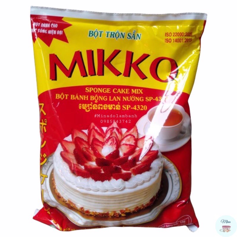 Bột trộn sẵn bánh bông lan mikko