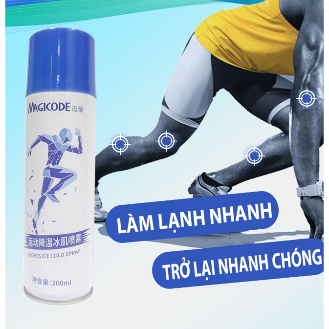 Xịt Lạnh Giảm Đau Thể Thao Magicode - Chai 250ml
